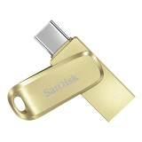 แฟลชไดร์ฟSanDisk Ultra Dual Drive Luxe USB 3.2 Type-C 256GB Gold (SDDDC4-256G-G46GD)