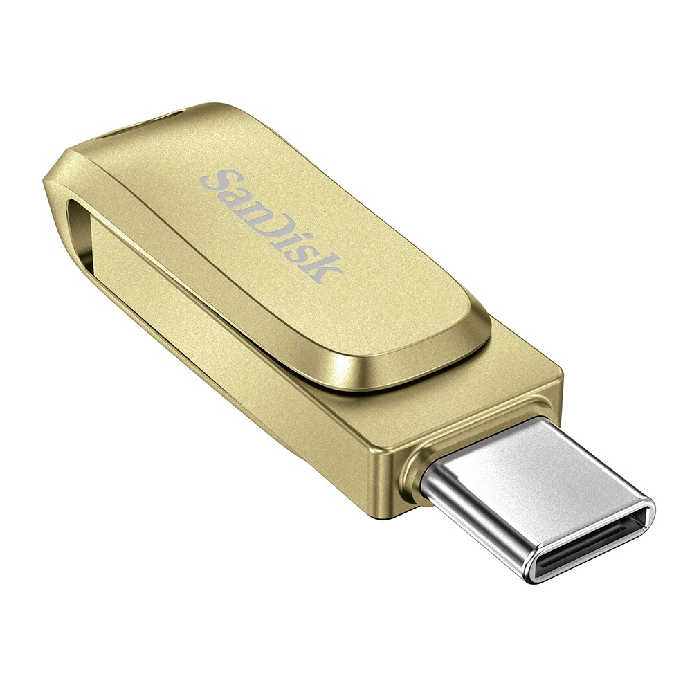 แฟลชไดร์ฟSanDisk Ultra Dual Drive Luxe USB 3.2 Type-C 256GB Gold (SDDDC4-256G-G46GD)