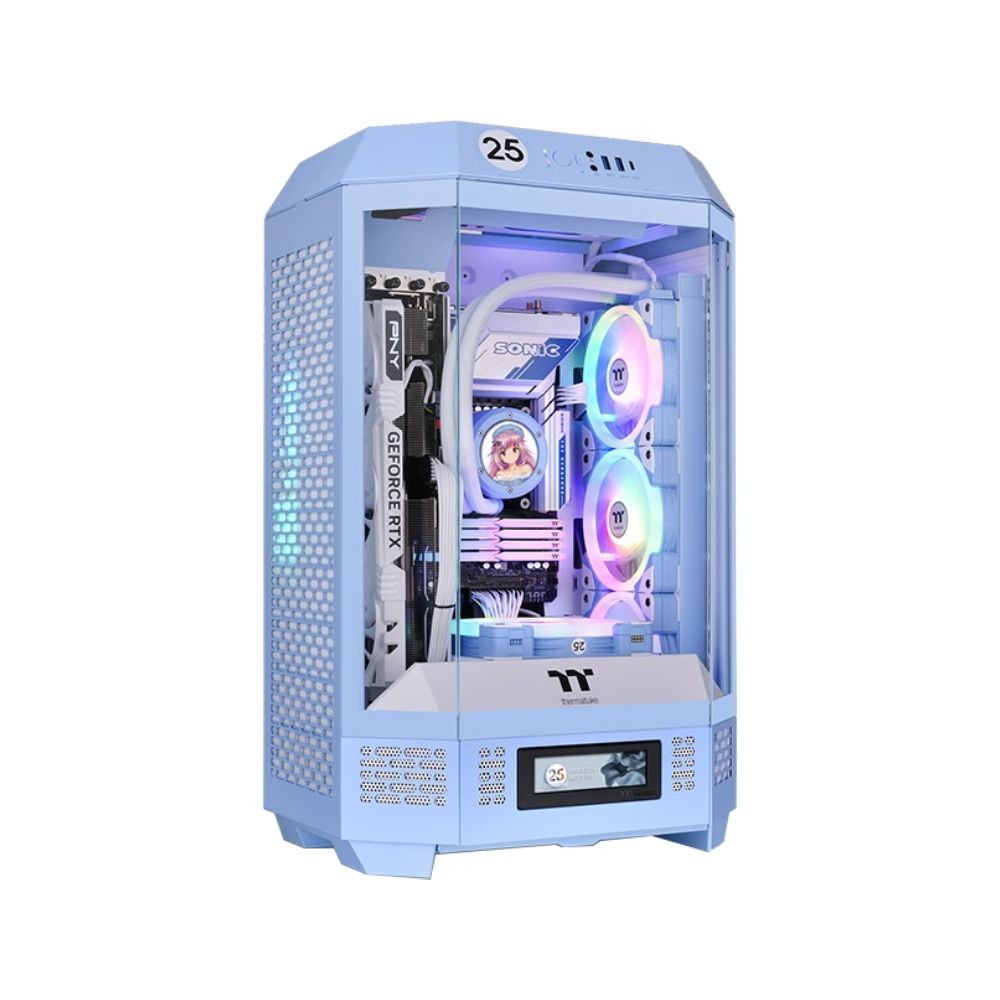 เคสคอมพิวเตอร์ Thermaltake The Tower 300 Hydrangea Blue Micro Tower