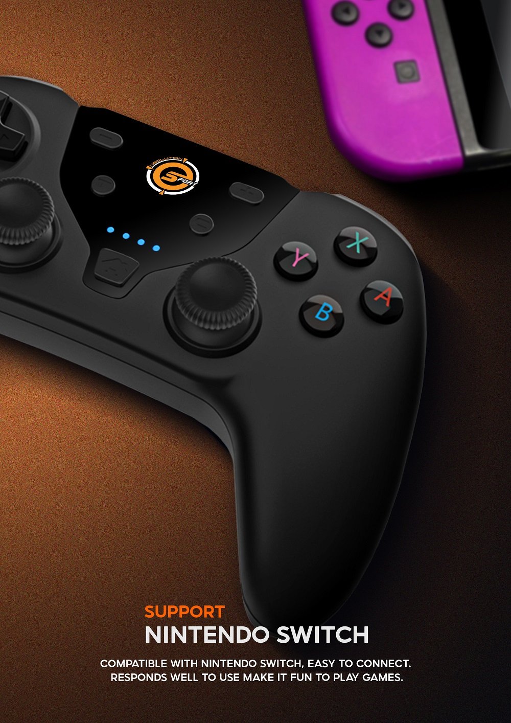 จอย Neolution E Sport Gamepad Laser Tri Mode สีดำ