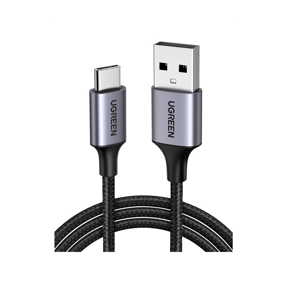 สายชาร์จ Ugreen USB-A to USB-C Cable Nylon 2M. Black (60128)