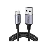 สายชาร์จ Ugreen USB-A to USB-C Cable Nylon 2M. Black (60128)