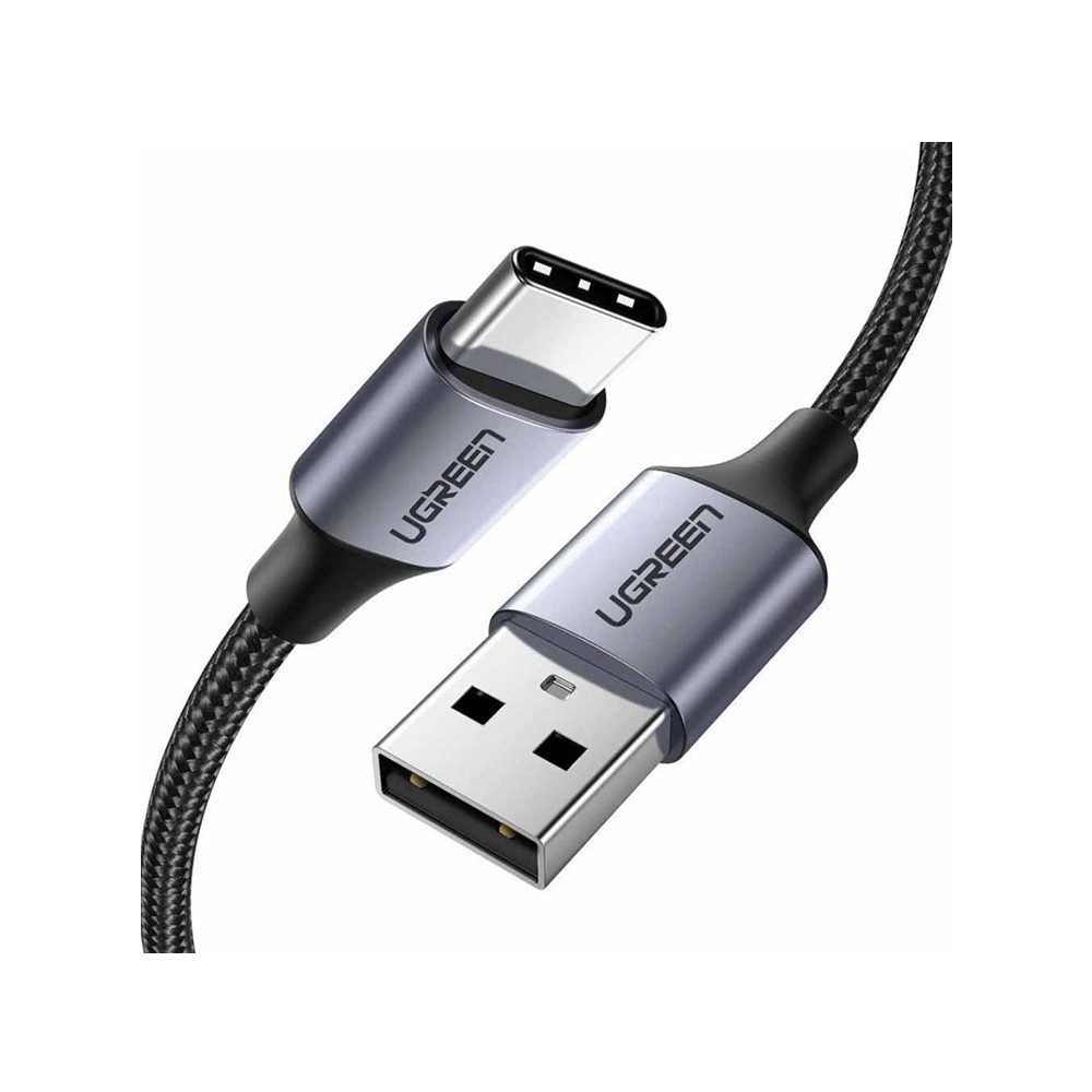 สายชาร์จ Ugreen USB-A to USB-C Cable Nylon 2M. Black (60128)