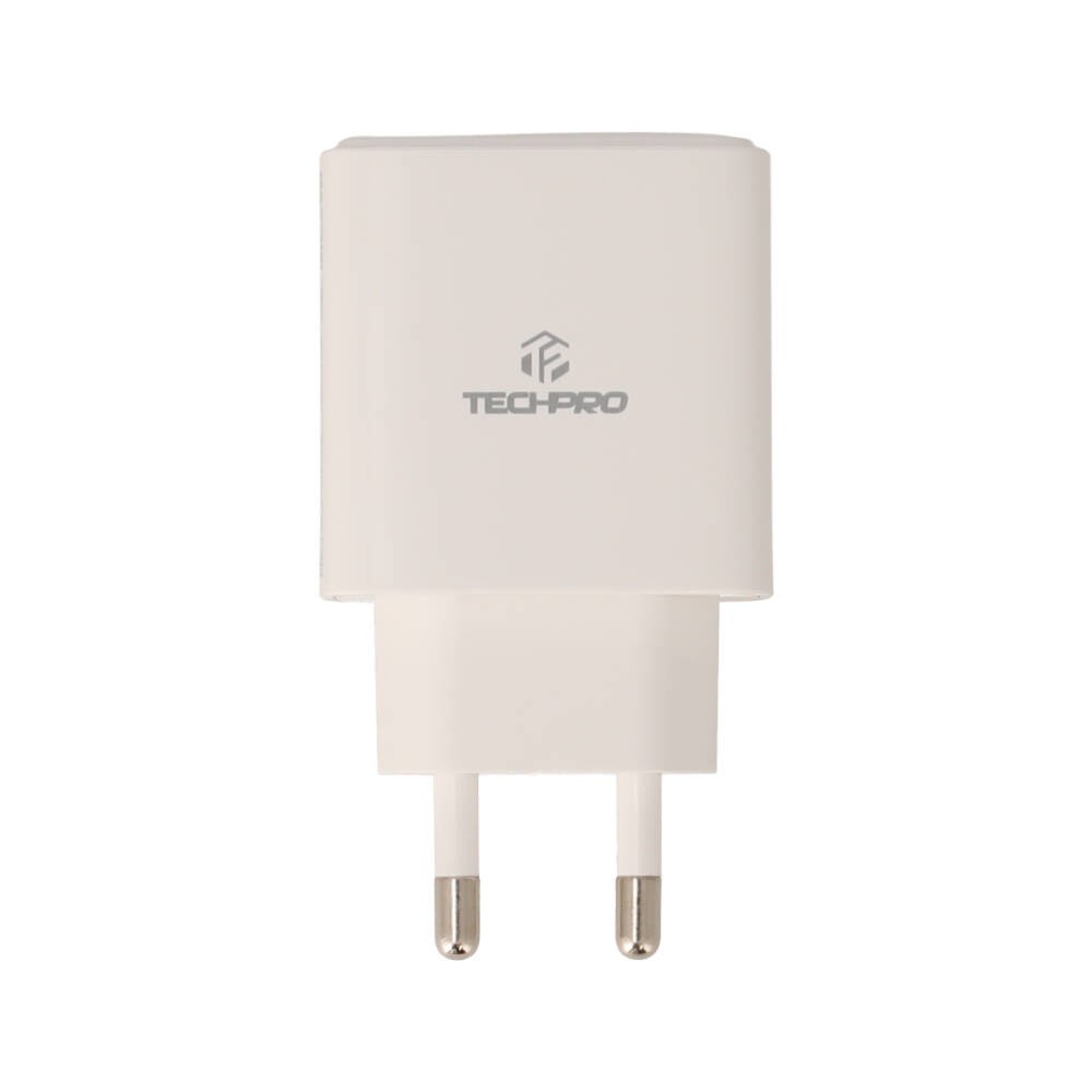 อะแดปเตอร์ TECHPRO Wall USB Charger 1 USB-A (QC3.0) / 1 USB-C (PD20W) White (TP-WC04) (TISI)
