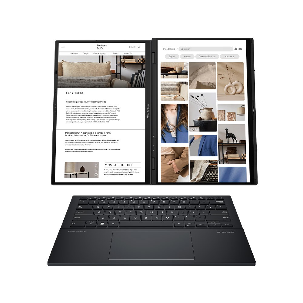 โน๊ตบุ๊ค Asus Zenbook DUO 14 OLED UX8406MA-PZ937WS Inkwell Gray
