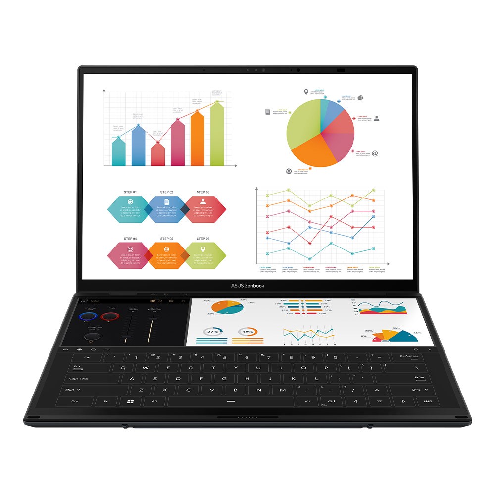 โน๊ตบุ๊ค Asus Zenbook DUO 14 OLED UX8406MA-PZ937WS Inkwell Gray