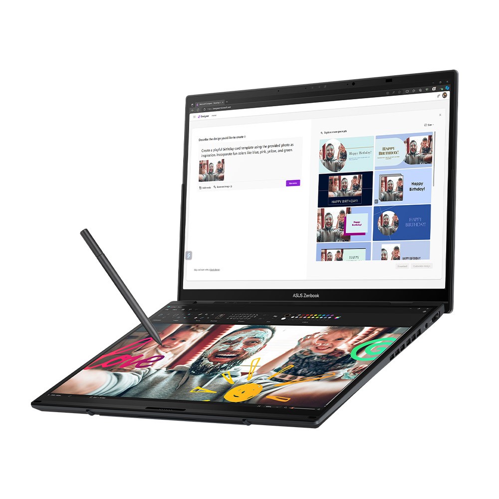 โน๊ตบุ๊ค Asus Zenbook DUO 14 OLED UX8406MA-PZ937WS Inkwell Gray