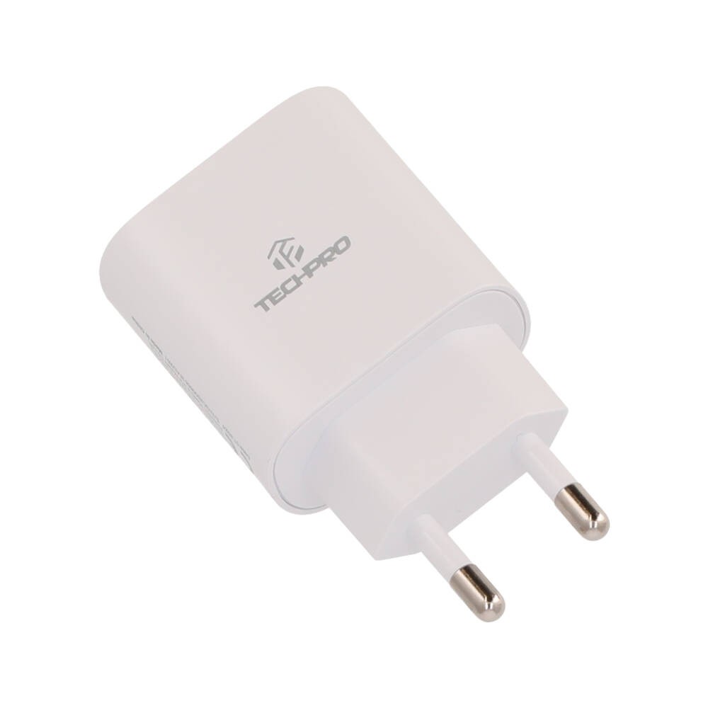 อะแดปเตอร์ TECHPRO Wall USB Charger 1 USB-C (PD25W/PSS) White (APP-25) (TISI)