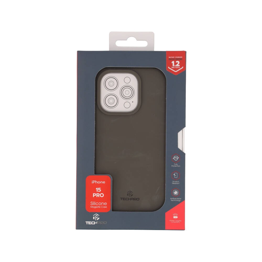 เคส TECHPRO iPhone 15 Pro Silicone with Magsafe Coffee Brown