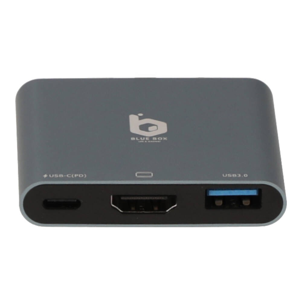 Blue Box USB Type-C Hub 3-in-1 Silver Grey