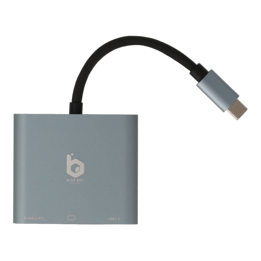 Blue Box USB Type-C Hub 3-in-1 Silver Grey