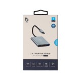 Blue Box USB Type-C Hub 3-in-1 Silver Grey