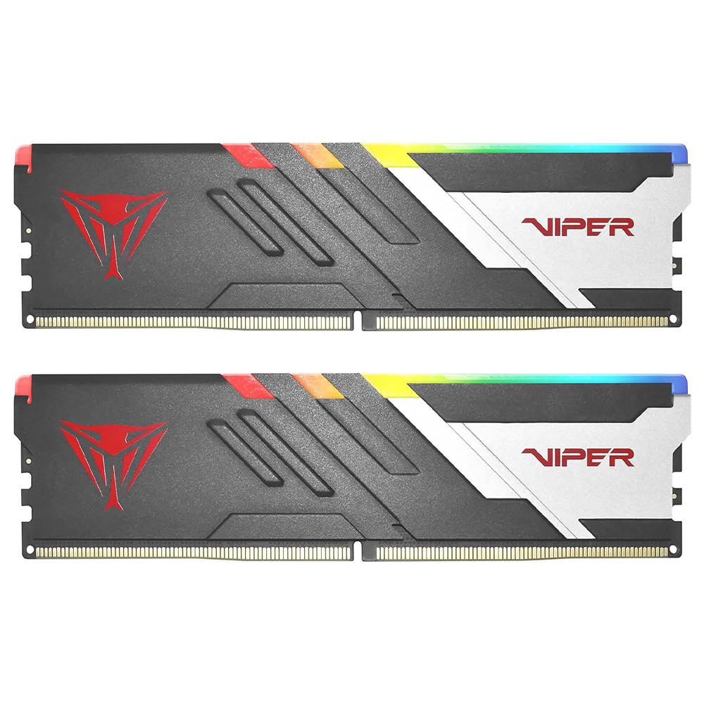แรมพีซี Patriot Viper DDR5 32GB/6000MHz.CL36 (2x16GB) RGB VENOM UDIMM KIT (PVVR532G600C36K)