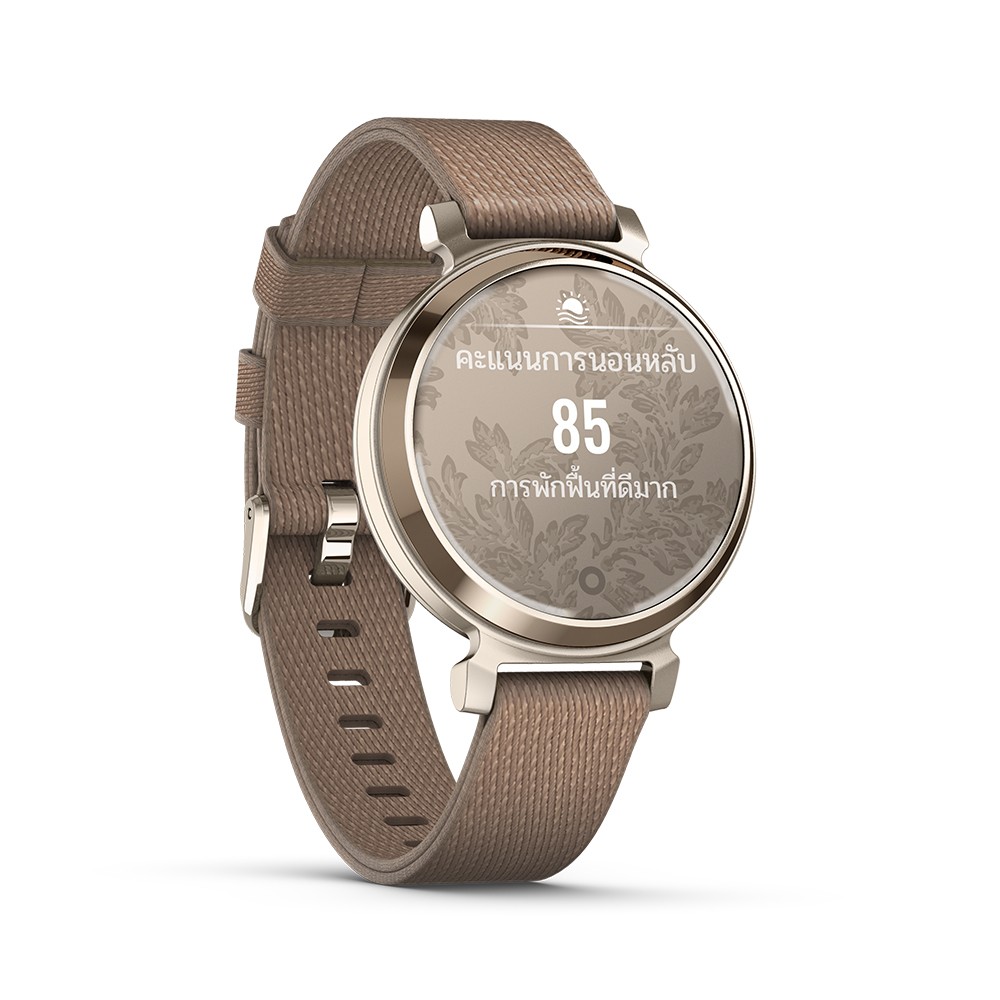 สมาร์ทวอทช์ Garmin Lily 2 Classic Cream Gold with Coffee Nylon Band