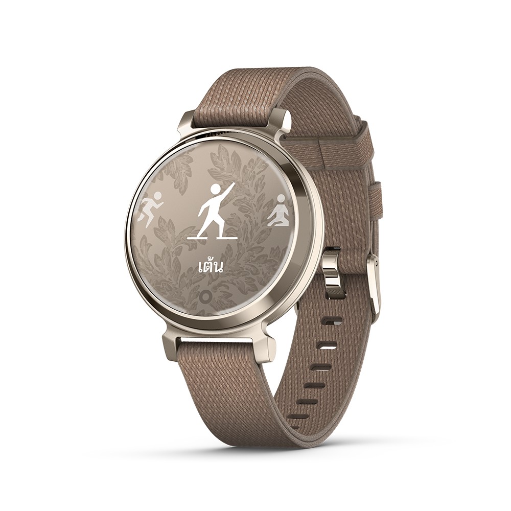 สมาร์ทวอทช์ Garmin Lily 2 Classic Cream Gold with Coffee Nylon Band
