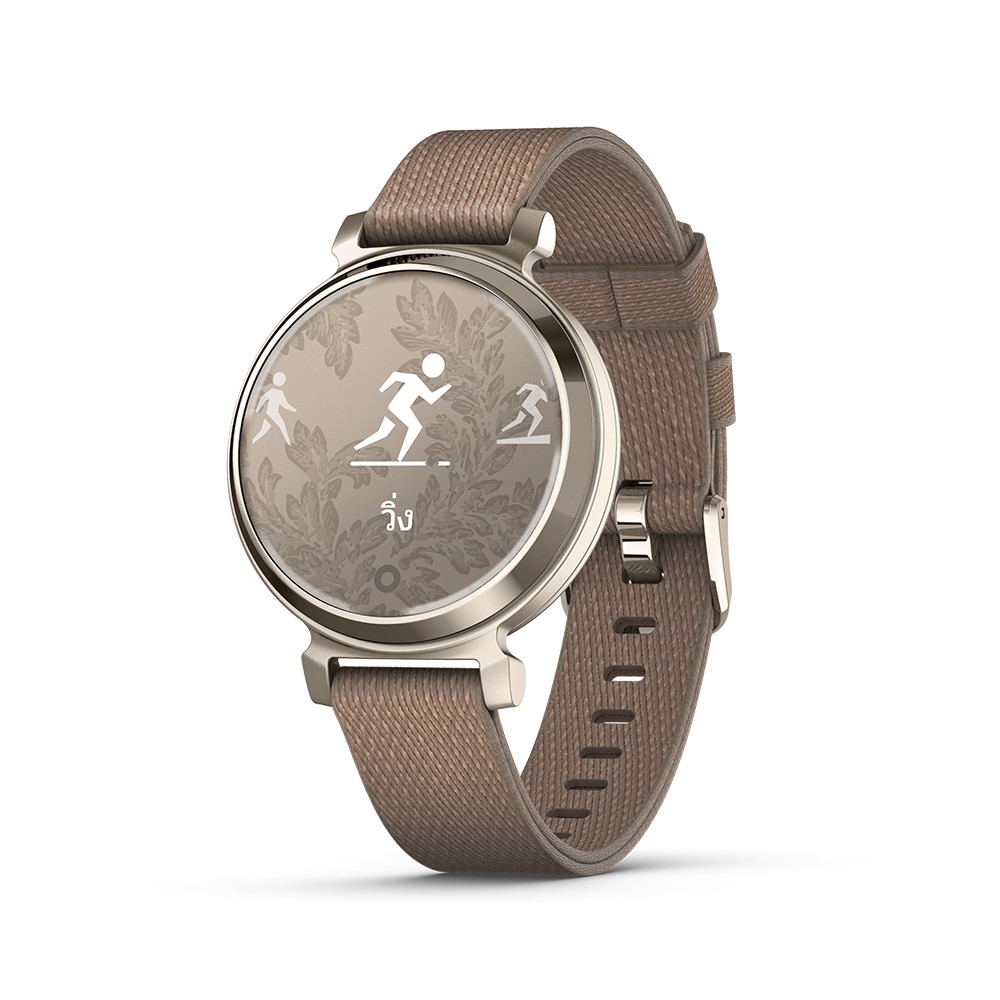 สมาร์ทวอทช์ Garmin Lily 2 Classic Cream Gold with Coffee Nylon Band