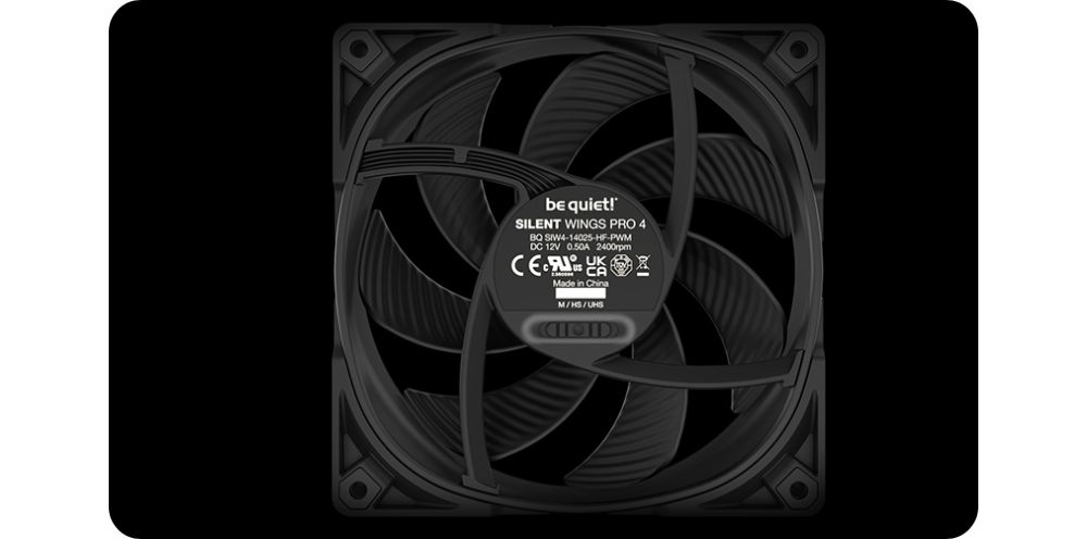 พัดลมคอม Be Quiet SILENT WINGS PRO 4 140mm PWM (BL099) Black