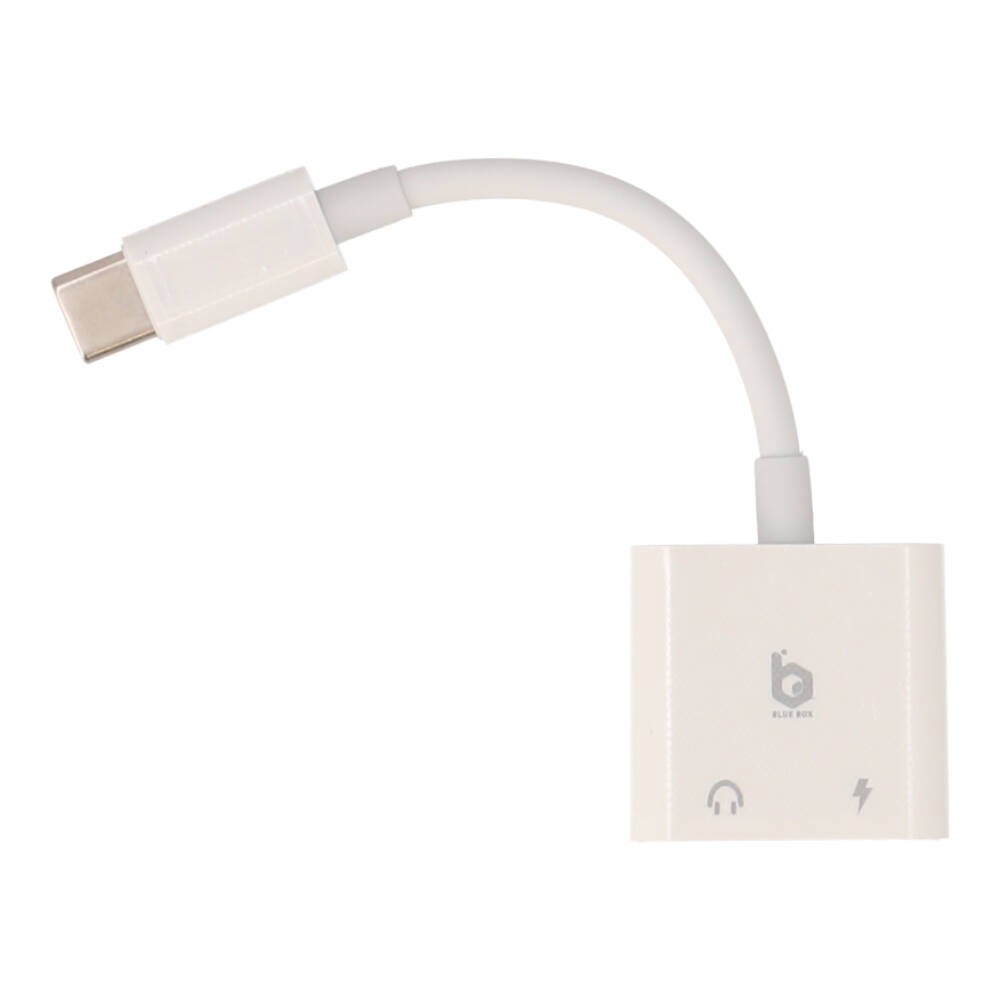 ตัวแปลง Blue Box Adapter USB-C to USB-C + PD 60w RockStar White (BB-ADP03)