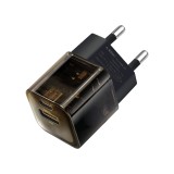 อะแดปเตอร์ ASAKI Wall USB Charger 1 USB-A (QC3.0A) / 1 USB-C (PD33W) GaN Black (A-2431D) (TISI)