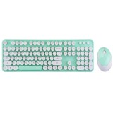 เมาส์และคีย์บอร์ดไร้สาย MOFii Wireless Mouse + Keyboard Sweet Plus Green