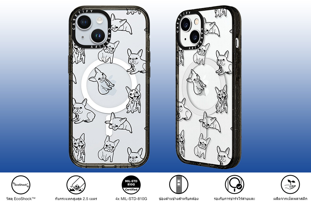 Recasetify เคส Casetify iPhone 15 RECASETiFY Impact Case Magsafe PardonMyFrenchie