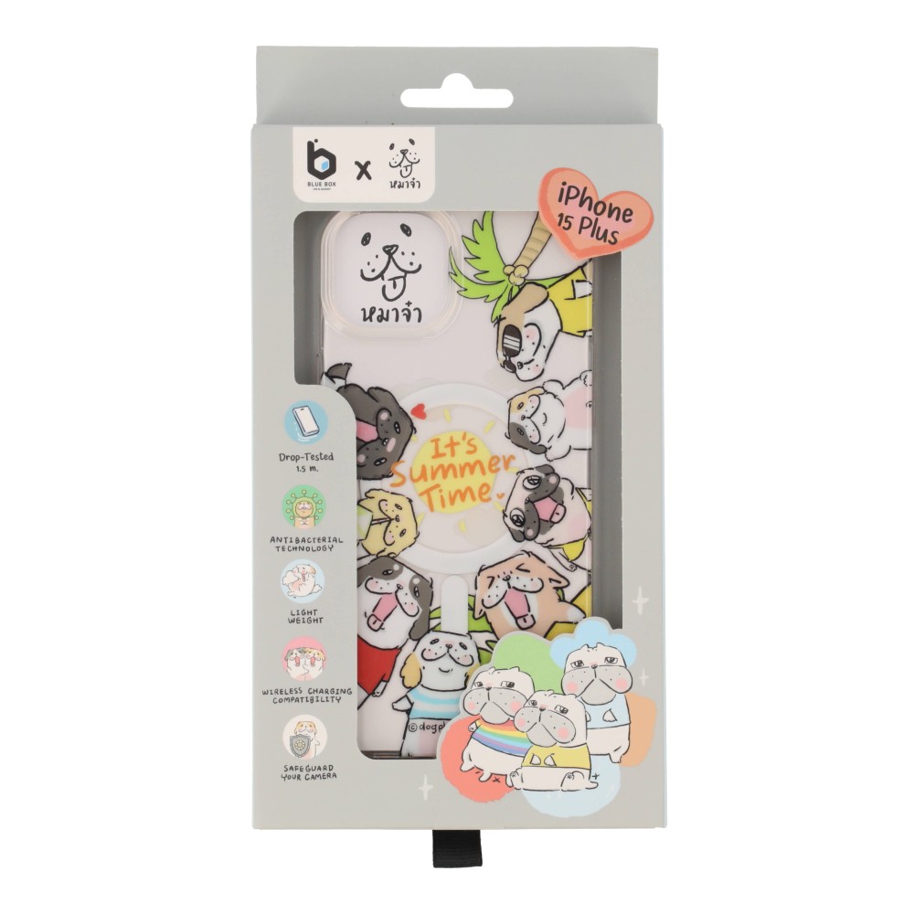 Blue Box x หมาจ๋า เคส iPhone 15 Plus with Magsafe All Dog in Summer Time