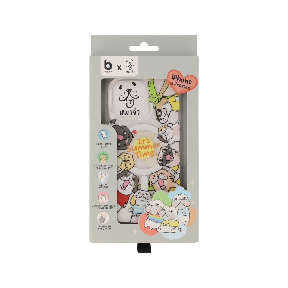 Blue Box x หมาจ๋า เคส iPhone 15 Pro Max Dog Please All Dog in Summer Time