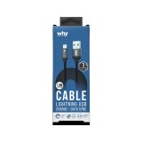 สายชาร์จ WHY USB-A to Lightning Cable Alpha 1M. Gray (UC-1231B)