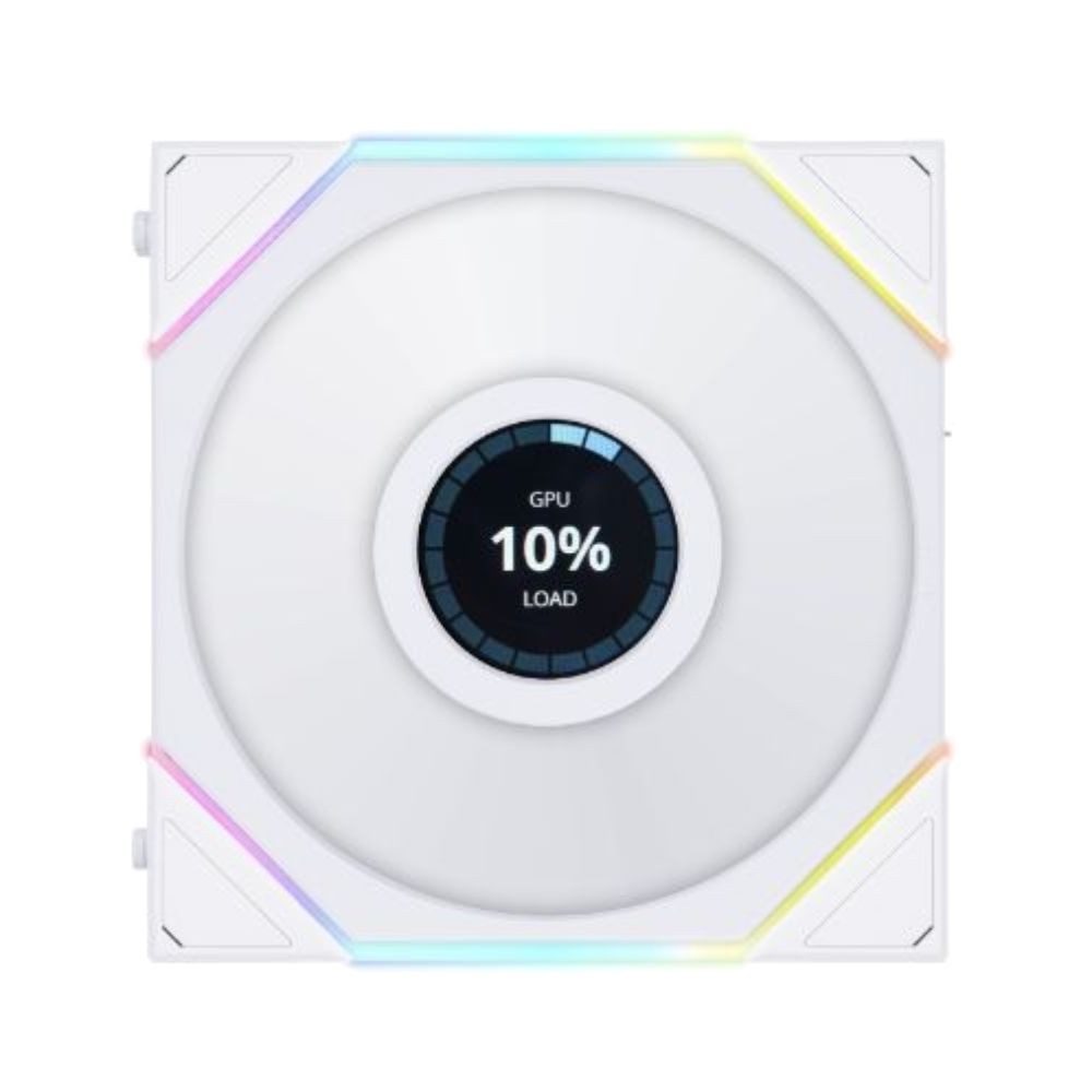 พัดลมคอม Lian Li UNI FAN TL LCD 120 Reverse Blade White (LIAN LI-12RTLLCD1W)