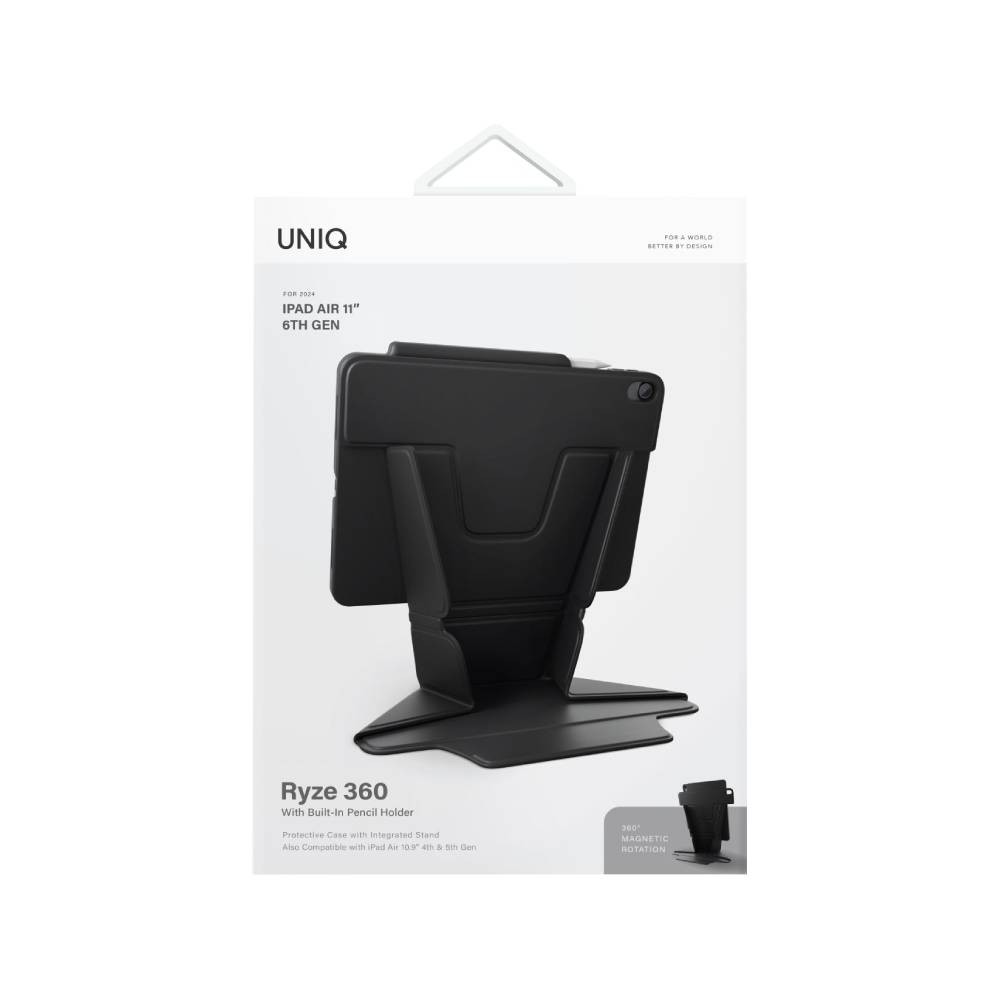 เคส Uniq iPad Air6/7/8 11 2026 (M2/M3/M4) Ryze 360 Midnight Black