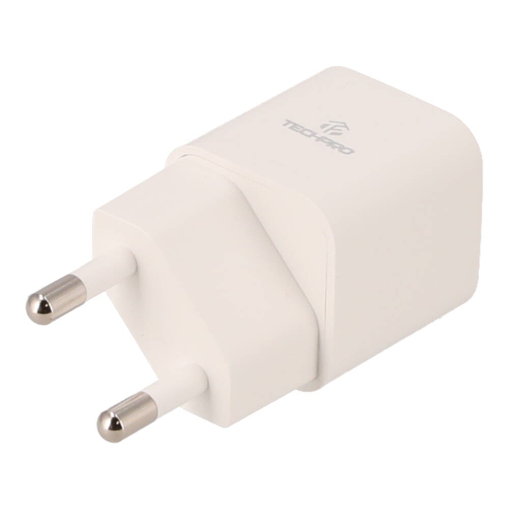 อะแดปเตอร์ TECHPRO Wall USB Charger 1 USB-A / 1 USB-C (PD30W/PPS33W) White (TP-WC06) (TISI)
