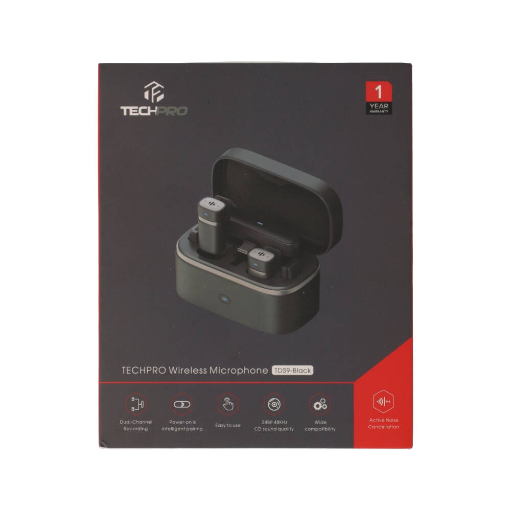 ไมโครโฟน TECHPRO Wireless Microphone TDS9 Black
