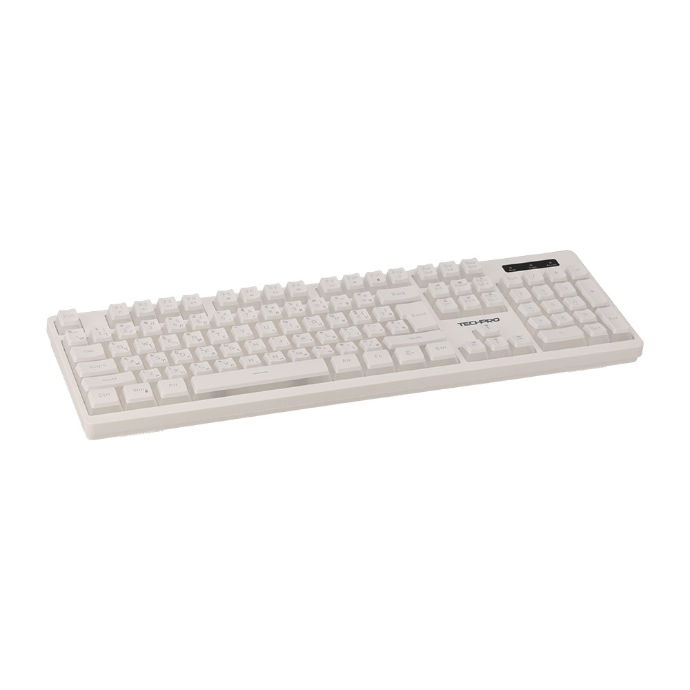 คีย์บอร์ดเกมมิ่ง TECHPRO Membrane 104 key L200 White