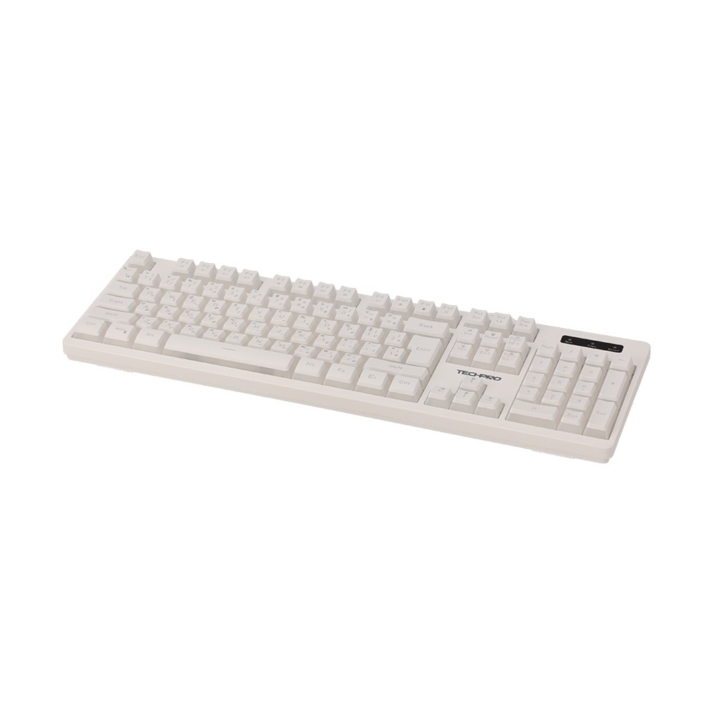 คีย์บอร์ดเกมมิ่ง TECHPRO Membrane 104 key L200 White