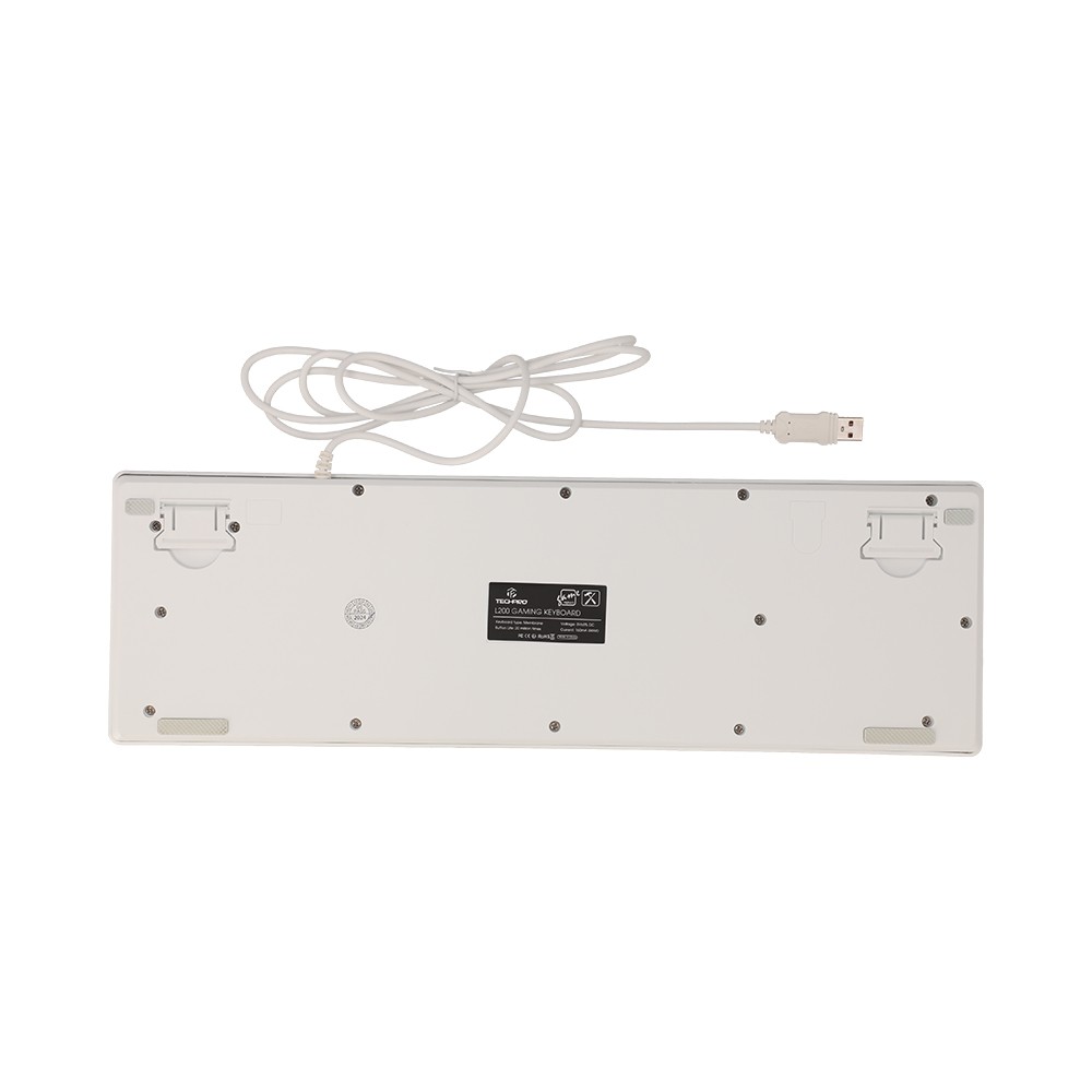 คีย์บอร์ดเกมมิ่ง TECHPRO Membrane 104 key L200 White