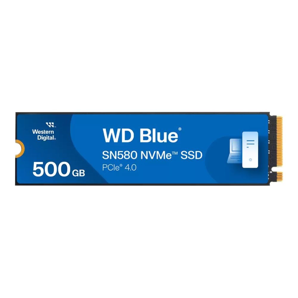 การ์ดเอสเอสดี WD SSD 500GB Blue SN580 M.2 PCle/NVme R4000MB/s W3600MB/s - 5Year (WDS500G3B0E)