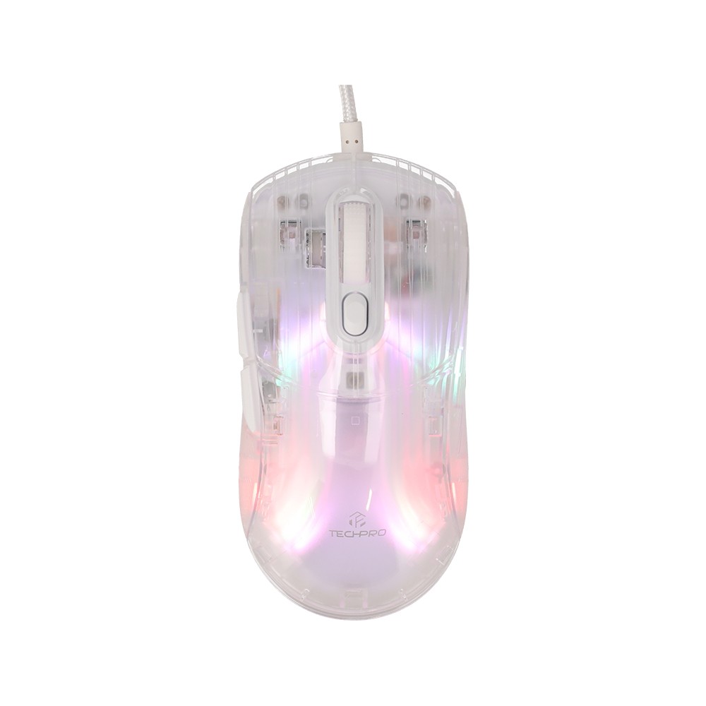 เมาส์เกมมิ่ง TECHPRO RGB X400 Transparent