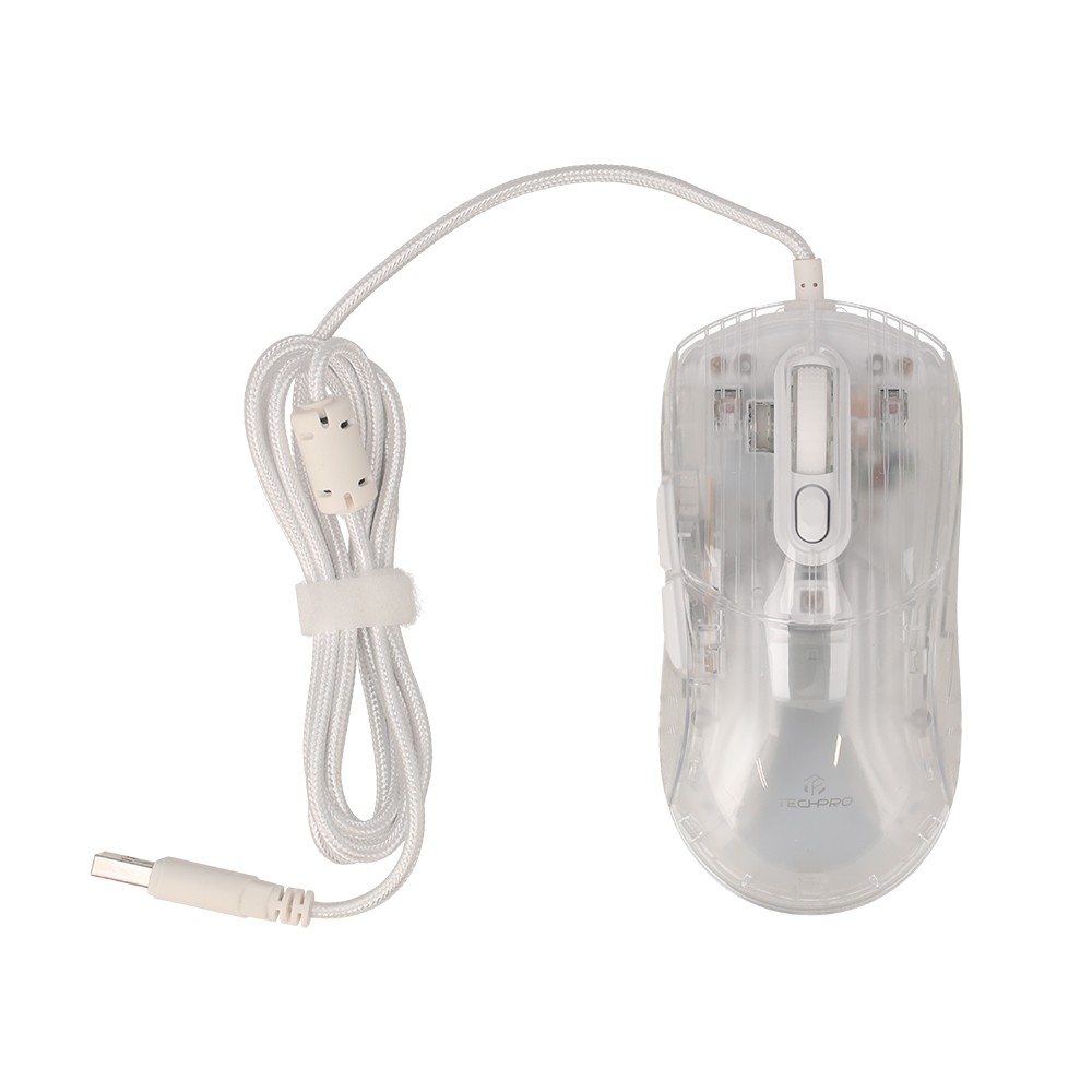 เมาส์เกมมิ่ง TECHPRO RGB X400 Transparent