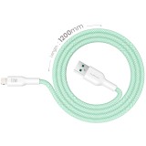 สายชาร์จ ALPHA.X USB-A to Lightning Cable 1.2M Green (ALUSB-2L)