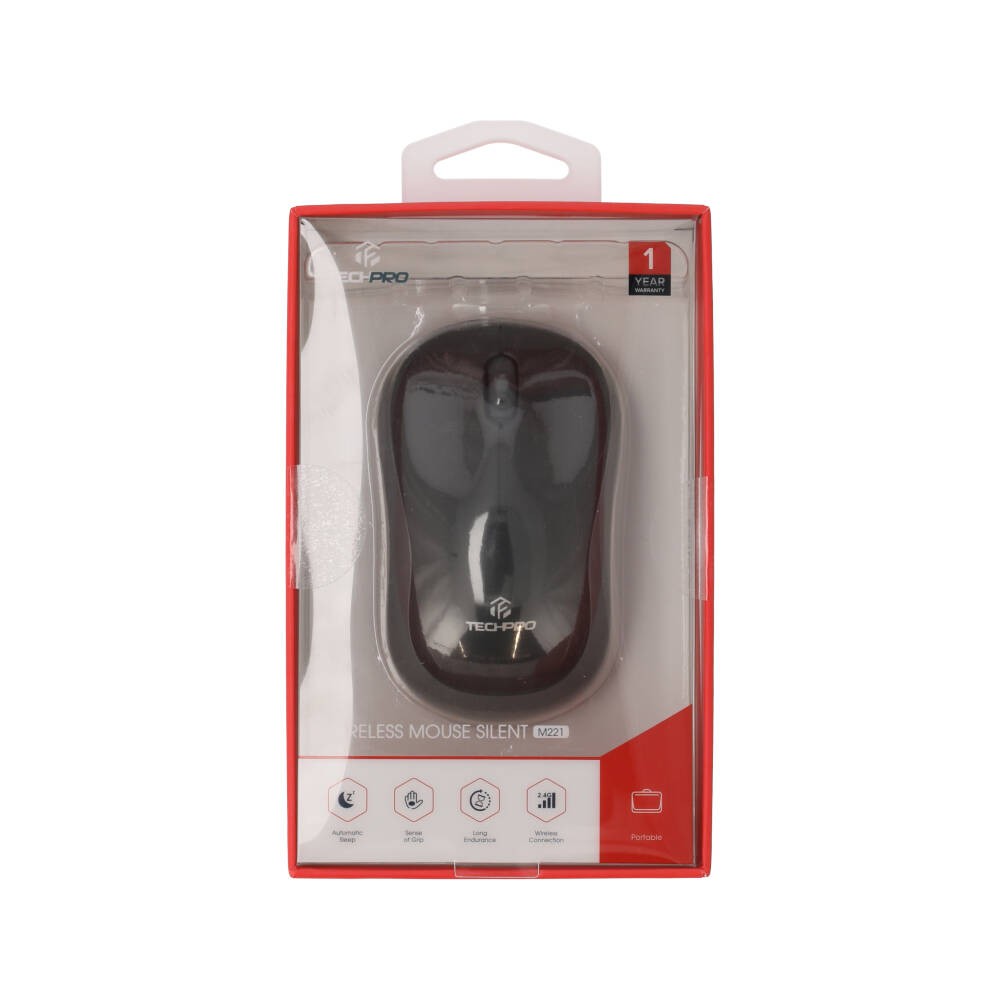 เมาส์ไร้่สาย TECHPRO Wireless Mouse Silent Charcoal