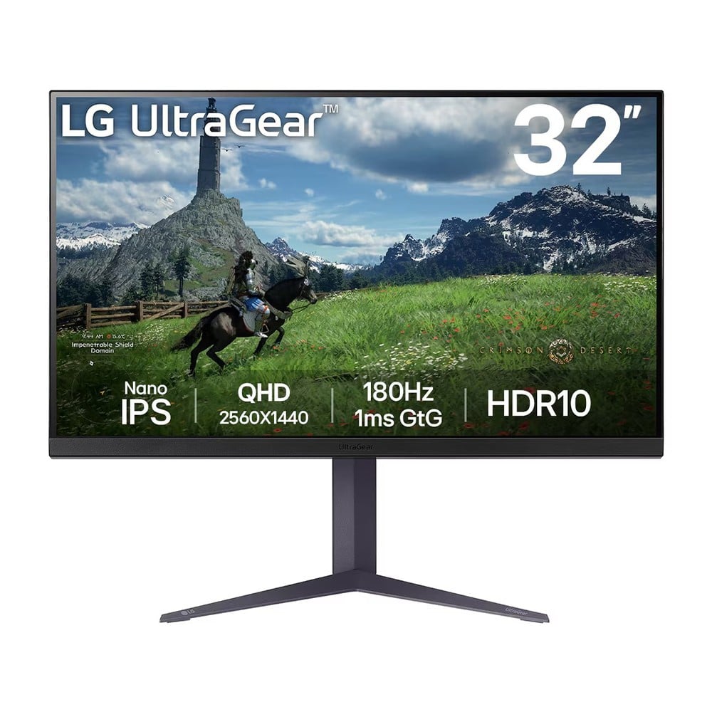 จอมอนิเตอร์ LG 32GS85Q-B.ATM Gaming Monitor (Nano IPS 2K 180Hz)