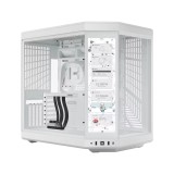 เคสคอมพิวเตอร์ HYTE Y70 Snow White with 4K Touch LCD and Riser Vertical GPU Mount