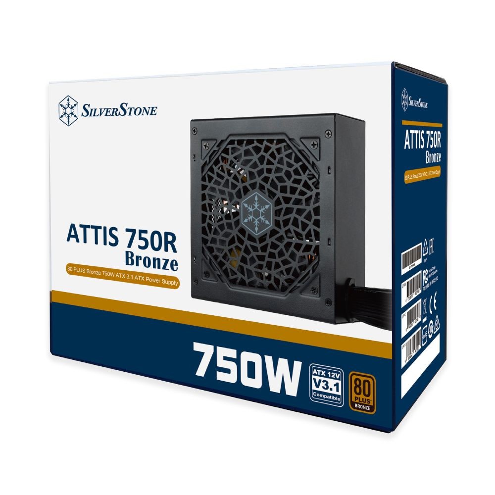 พาวเวอร์ซัพพลาย SilverStone ATTIS 750R Bronze 750W - 5Year (SST-AT750R-BF)