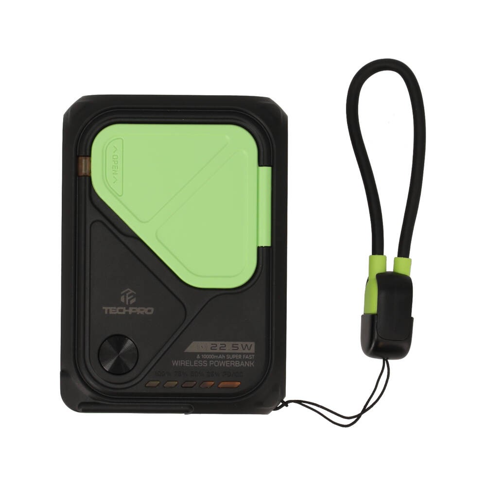 พาวเวอร์แบงค์ TECHPRO Magpack 10,000 mAh Magnetic TP-PB10 Mag Black