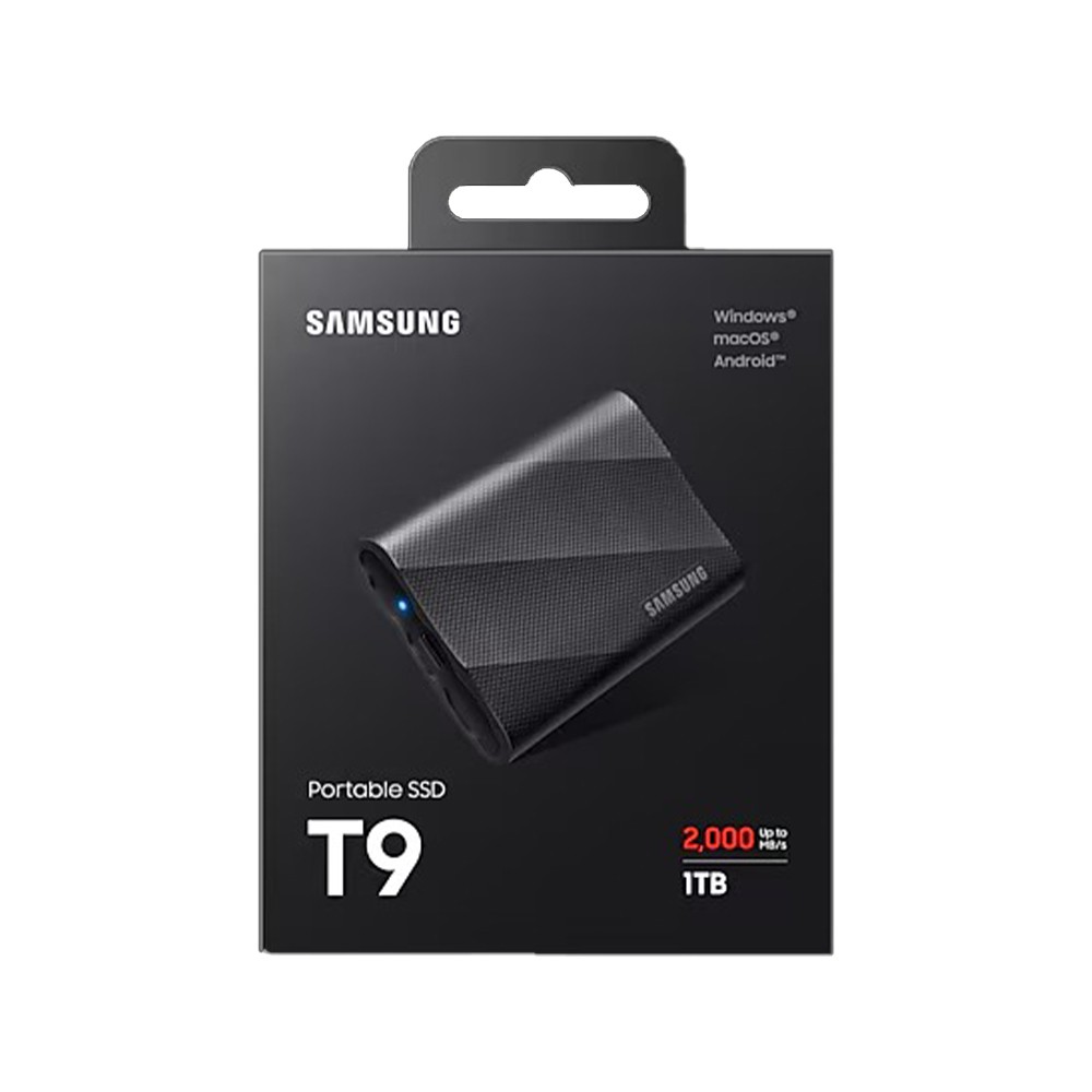 ฮาร์ดดิสก์ Samsung SSD Ext Portable T9 USB 3.2 Gen 2x2 4TB Black
