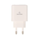 อะแดปเตอร์พร้อมสายชาร์จ TECHPRO Wall USB Charger 1 USB-C (PD20W) + USB-C to Lightning Cable 1M. White (TP-WC04CL) (TISI)