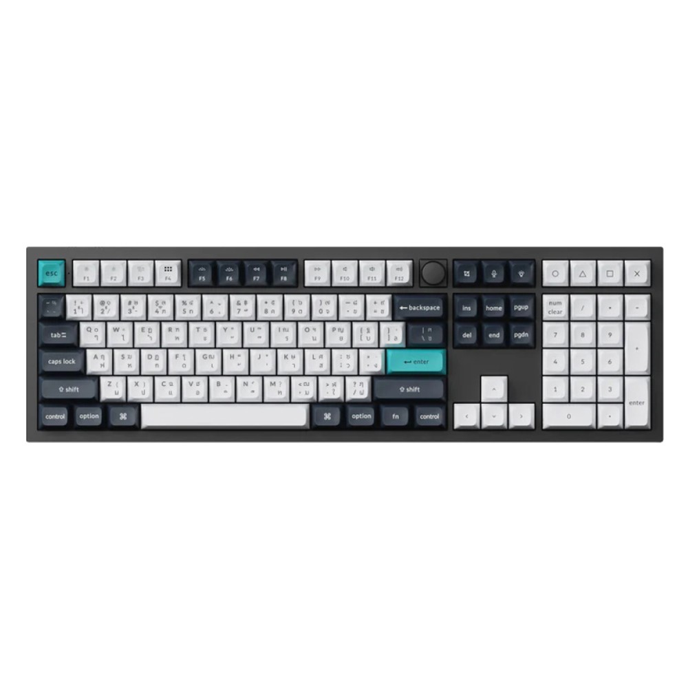 คีย์บอร์ดเกมมิ่ง Keychron Q6 Max Swappable Carbon Black - Red Switch