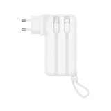 พาวเวอร์แบงค์ ALPHA 10,000 mAh Built-in Cable 20WPD ALPC10-26PD White