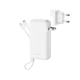 พาวเวอร์แบงค์ ALPHA 10,000 mAh Built-in Cable 20WPD ALPC10-26PD White