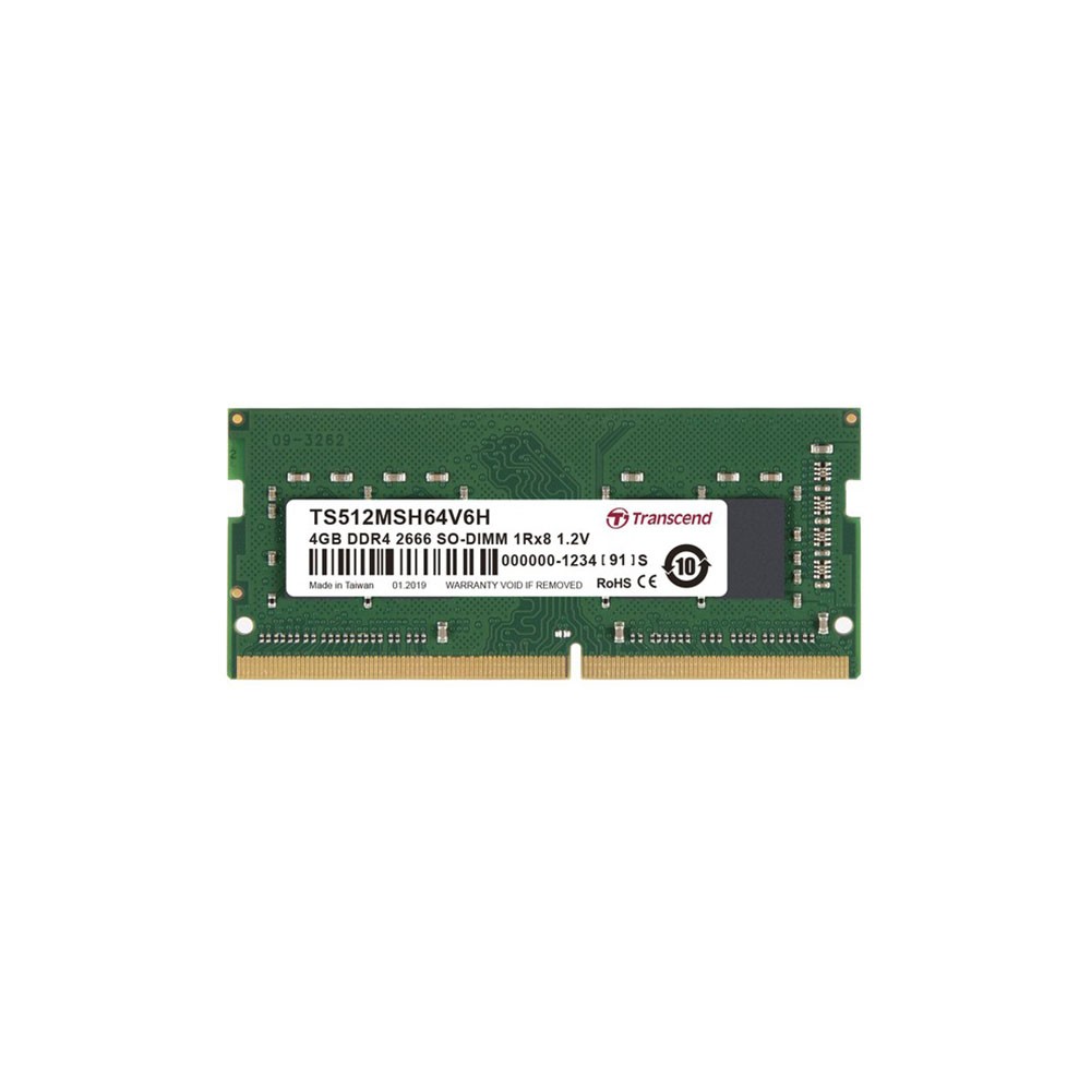 แรมโน้ตบุ๊ค Transcend Ram Notebook DDR4 4GB/2666Mhz.CL19 (1X4) TS-SO-DIMM